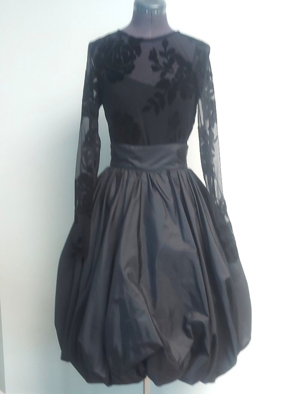Vintage Edie Johne Designer Taffeta Fully Lined Skirt - Size S